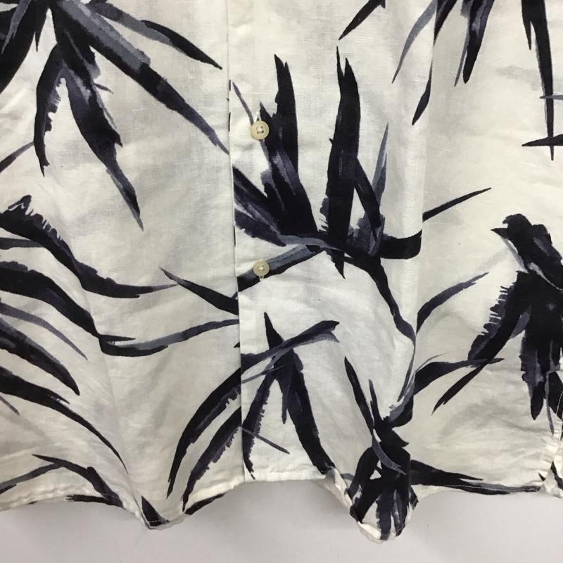 ザラメン ZARA MAN シャツ、ブラウス 半袖 半袖シャツ プリントシャツ アロハシャツ XL プリント 白 / ホワイト /  メンズ USED 古着 中古 10146170