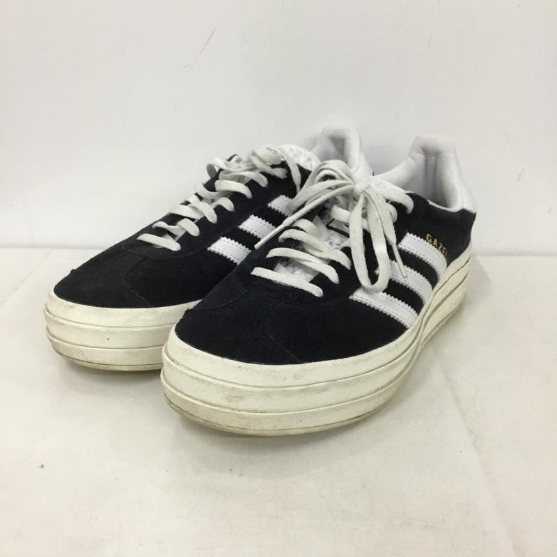 アディダス adidas スニーカー スニーカー HQ6912 Gazelle Bold 厚底 24.5cm 24.5cm ロゴ、文字 黒 / ブラック / X 白 / ホワイト /  レディース USED 古着 中古 10141895