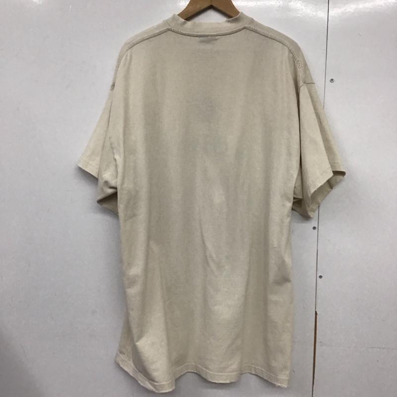 バレンシアガ BALENCIAGA Tシャツ 半袖 22aw 半袖カットソー プリントTシャツ クルーネックカットソー 刺繍 2 ロゴ、文字 ベージュ / ベージュ /  メンズ USED 古着 中古 10141672
