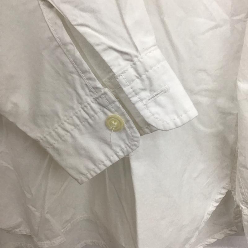 ナノユニバース nano・universe シャツ、ブラウス 長袖 長袖シャツ 無地シャツ ノーカラーシャツ M 無地 白 / ホワイト /  メンズ USED 古着 中古 10131119