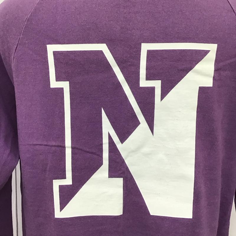 チャンピオン Champion Tシャツ 長袖 C5-Q401 NYU ラグランスリーブ M プリント 紫 / パープル /  メンズ USED 古着 中古 10120204