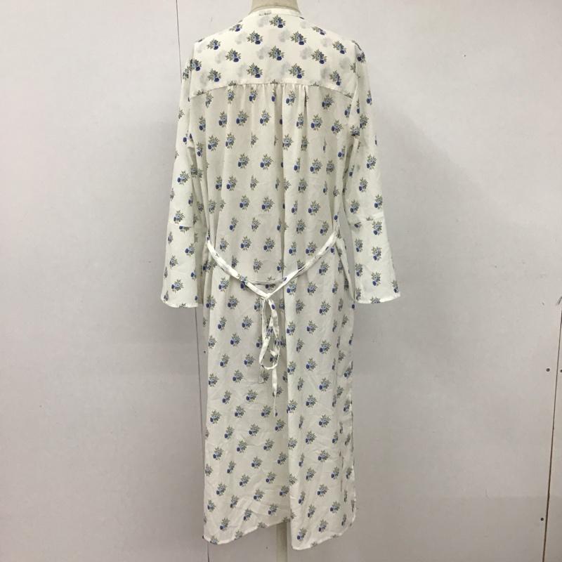 ロペピクニック ROPE  PICNIC ワンピース ロングスカート 9分袖 38 花柄 白 / ホワイト /  レディース USED 古着 中古 10117374