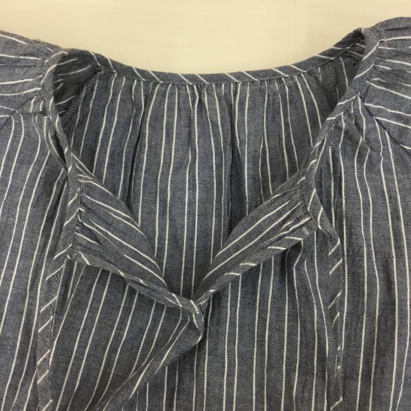 サマンサモスモス Samansa Mos2 シャツ、ブラウス 半袖 LNR-1709345 FREE ストライプ 青 / ブルー /  レディース USED 古着 中古 10144390