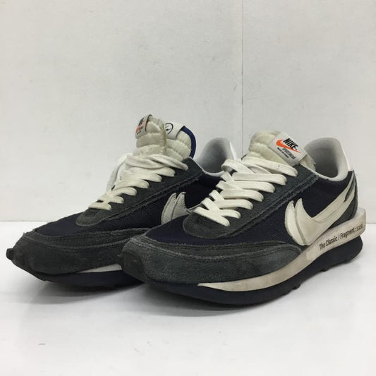 ナイキ NIKE スニーカー スニーカー DH2684-400 Fragment × sacai × Nike LD Waffle Blackended Blue フラグメント × サカイ × ナイキ LD ワッフル ブラックエンデッド ブルー 27.5cm ロゴ、文字 紺 / ネイビー / X 白 / ホワイト /  メンズ USED 古着 中古 10124092