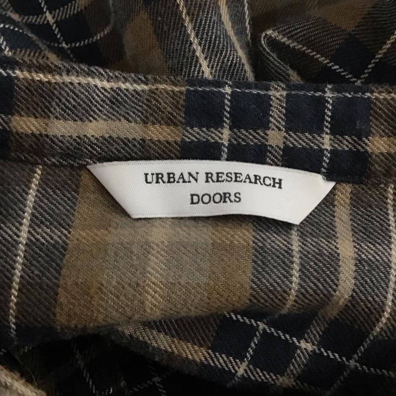 アーバンリサーチドアーズ URBAN RESEARCH DOORS シャツ、ブラウス 長袖 dr27-13x755 ネルバンドカラーシャツ ノーカラーシャツ チェックシャツ M チェック マルチカラー / マルチカラー /  メンズ USED 古着 中古 10110217