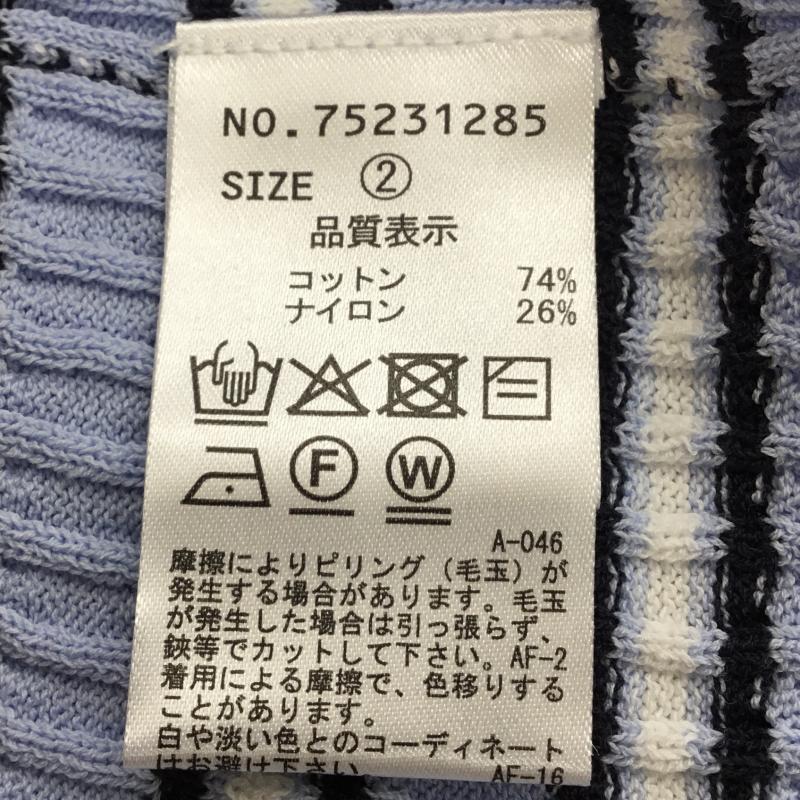 ココ ディール COCO DEAL カットソー 半袖 M ボーダー柄 水色 / ライトブルー /  レディース USED 古着 中古 10134737
