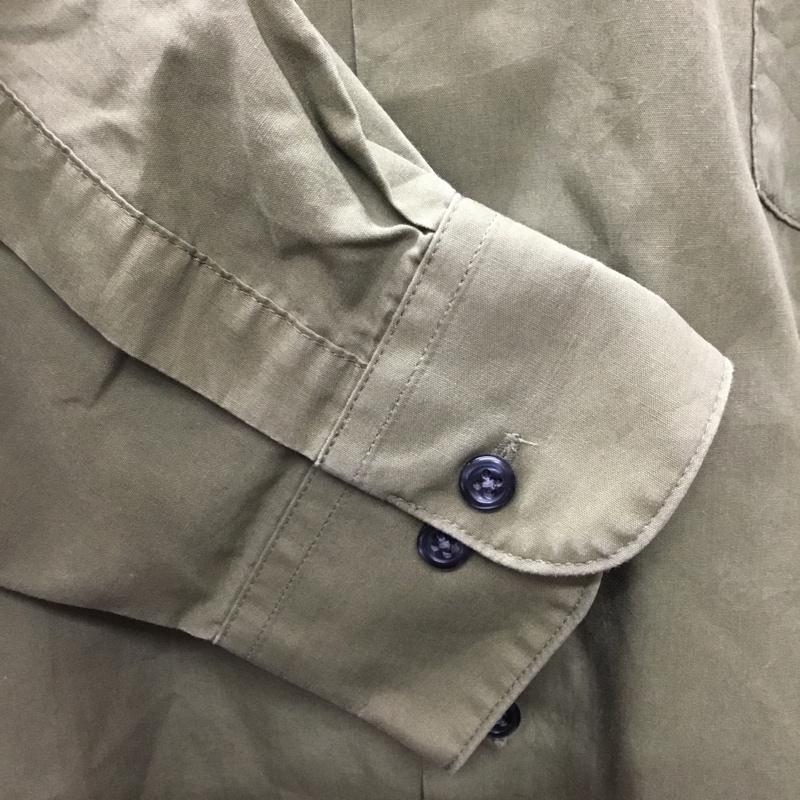 ウ゛ァンヒューゼン VANHEUSEN シャツ、ブラウス 長袖 XL 無地 カーキ / カーキ /  メンズ USED 古着 中古 10119841