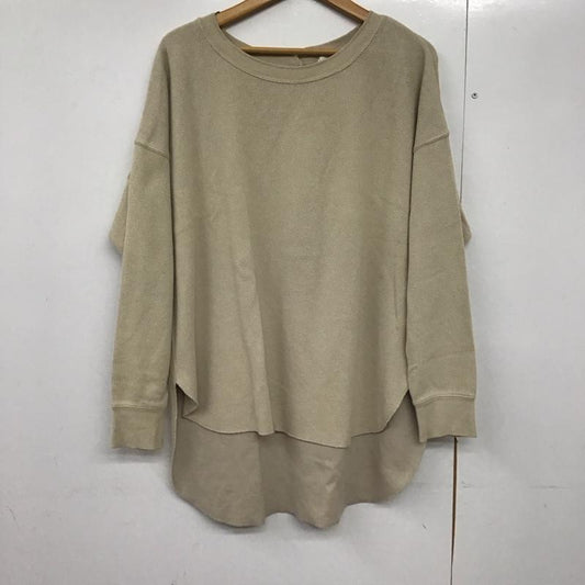 ニコアンド niko and... カットソー 長袖 ST95NC01AD バックヘンリーサーマルPO FREE 無地 ベージュ / ベージュ /  レディース USED 古着 中古 10142013