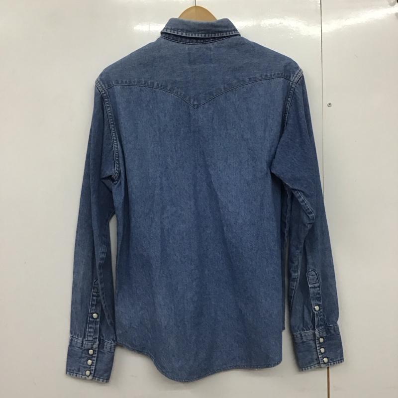 ラングラー Wrangler シャツ、ブラウス 長袖 長袖シャツ 無地シャツ カラーシャツ デニムシャツ usa製 90s 無地 インディゴ / インディゴ /  メンズ USED 古着 中古 10141507