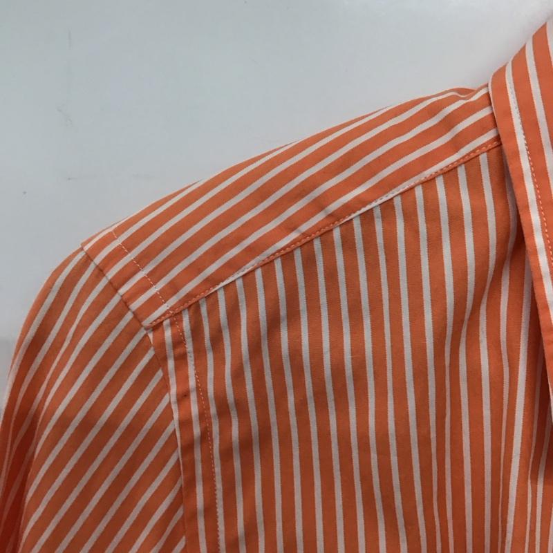 ラルフローレンスポーツ RALPHLAURENSPORT シャツ、ブラウス 長袖 8 ストライプ 白 / ホワイト / X 橙 / オレンジ /  レディース USED 古着 中古 10150833