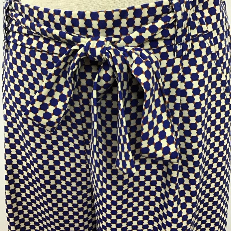 ザラ ZARA ボトムス ボトムス 7901 062 050 イージーパンツ ワイドパンツ M 総柄 青 / ブルー / X 茶 / ブラウン / X アイボリー / アイボリー /  レディース USED 古着 中古 10108569