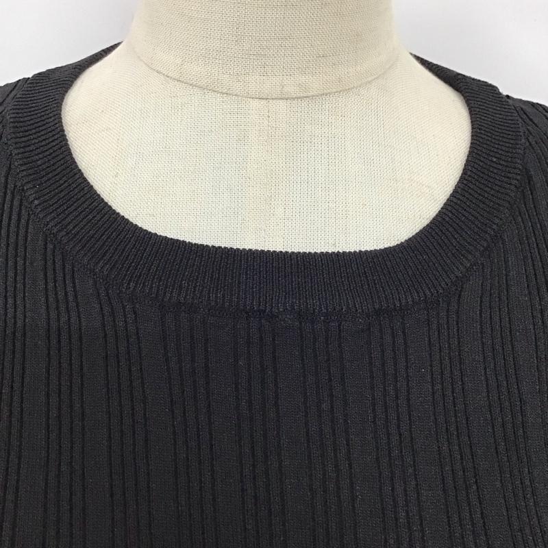 トラッゾドンナ Torrazzo Donna ワンピース ロングスカート 85-3472 ニットワンピース クルーネック 五分袖 タグ付き M  黒 / ブラック / X 白 / ホワイト /  レディース USED 古着 中古 10123236