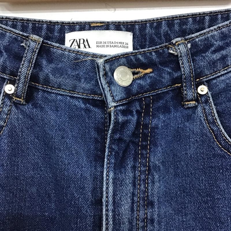 ザラ ZARA パンツ デニム、ジーンズ デニムパンツ ワイドパンツ カジュアルパンツ 36インチ 無地 インディゴ / インディゴ /  レディース USED 古着 中古 10142458