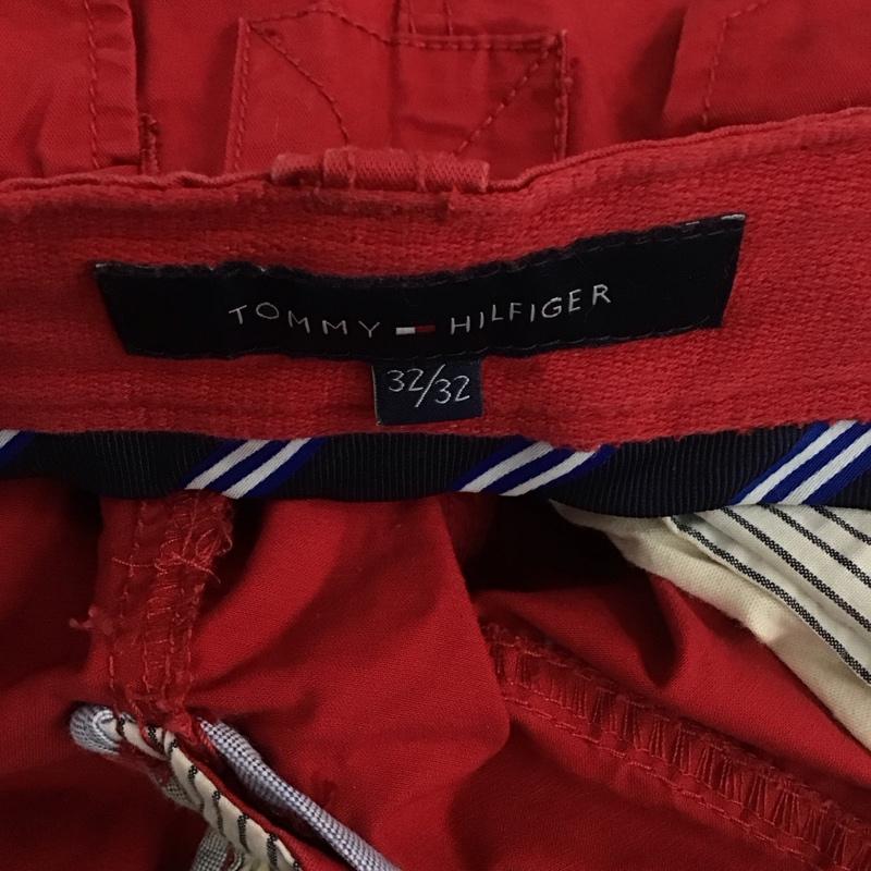 トミーヒルフィガー TOMMY HILFIGER パンツ ワークパンツ、ペインターパンツ ワークパンツ カジュアルパンツ ワイドパンツ カーゴパンツ 32インチ 無地 赤 / レッド /  メンズ USED 古着 中古 10111103