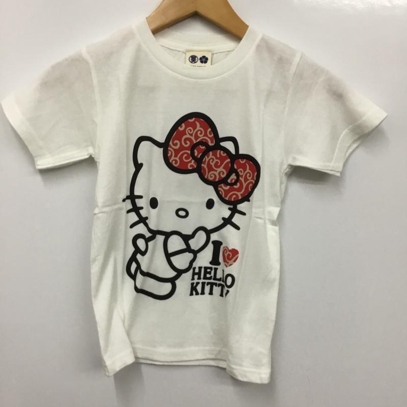 豊天商店 ぶーでんしょうてん Tシャツ 半袖 サンリオ キティちゃん 120cm プリント X キャラクター 白 / ホワイト /  ガールズ USED 古着 中古 10134367
