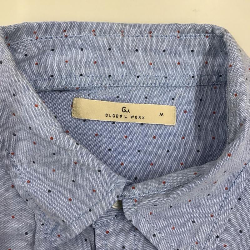 グローバルワーク GLOBAL WORK シャツ、ブラウス 長袖 長袖シャツ カラーシャツ ポケットシャツ 長袖カットソー ドットシャツ M ドット インディゴ / インディゴ /  メンズ USED 古着 中古 10116870