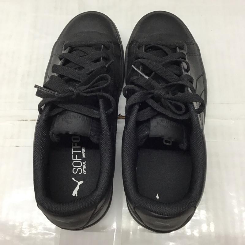 プーマ PUMA スニーカー スニーカー 389908-02 Vコート バルク EB 24cm 24.0cm ロゴ、文字 黒 / ブラック /  レディース USED 古着 中古 10117741