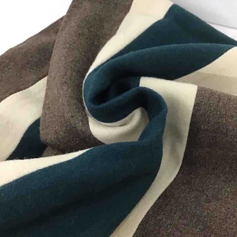 アンユーズド UNUSED マフラー マフラー  茶 / ブラウン / X アイボリー / アイボリー / X 緑 / グリーン /  メンズ USED 古着 中古 10111523