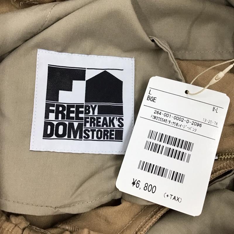 フリークスストア FREAK S STORE パンツ ワークパンツ、ペインターパンツ リネンイージーパンツ ワイドパンツ カジュアルパンツ L 無地 ベージュ / ベージュ /  メンズ USED 古着 中古 10113894