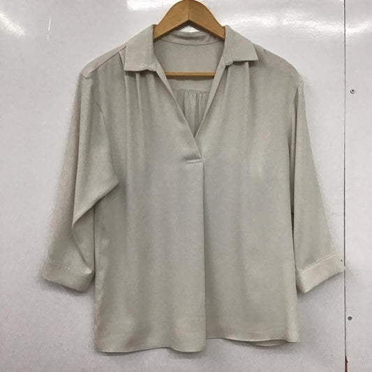 ナチュラルビューティーベーシック NATURAL BEAUTY BASIC カットソー 七分袖 七分丈カットソー シャツ プルオーバー M 無地 アイボリー / アイボリー /  レディース USED 古着 中古 10147638