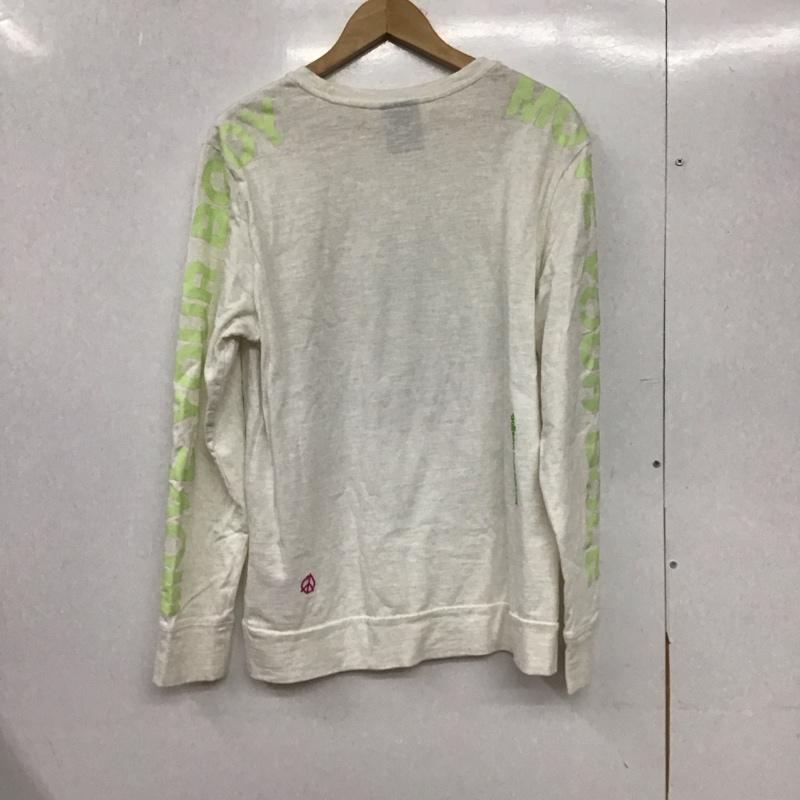 ナイキ NIKE Tシャツ 長袖 長袖カットソー プリントカットソー クルーネック M プリント 白 / ホワイト /  メンズ USED 古着 中古 10145690