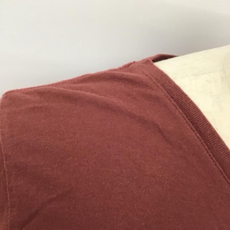 ティーシーエスエス TCSS Tシャツ 半袖 半袖カットソー プリントTシャツ クルーネックカットソー L プリント えんじ / ワインレッド /  メンズ USED 古着 中古 10114695