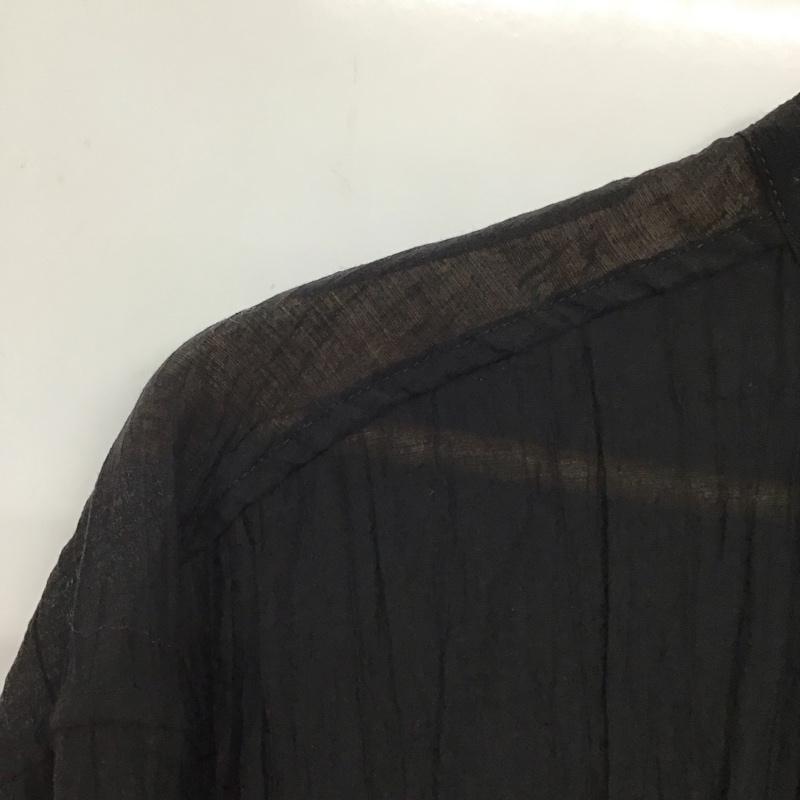 フリークスストア FREAK S STORE シャツ、ブラウス 長袖 長袖シャツ ノーカラーシャツ シースルーシャツ FREE 無地 黒 / ブラック /  レディース USED 古着 中古 10135029