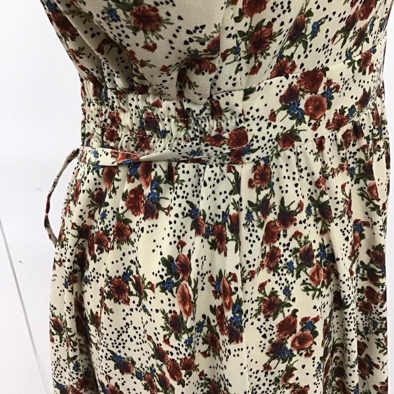 アルシーヴ archives ワンピース ひざ丈スカート スタンドネック 長袖 M 花柄 マルチカラー / マルチカラー /  レディース USED 古着 中古 10112363