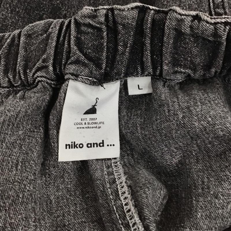 ニコアンド niko and... スカート ロングスカート L 無地 黒 / ブラック /  レディース USED 古着 中古 10129703