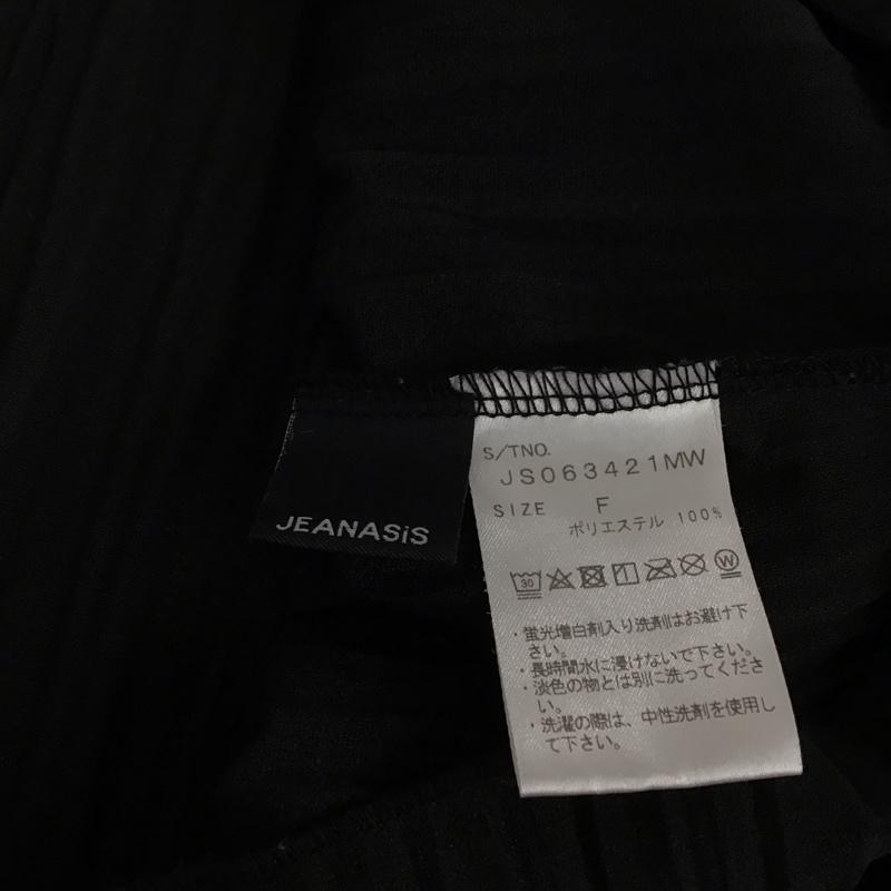 ジーナシス JEANASIS カットソー 長袖 JS063421MW ワッシャーテンジクプルオーバー FREE 無地 黒 / ブラック /  レディース USED 古着 中古 10134674
