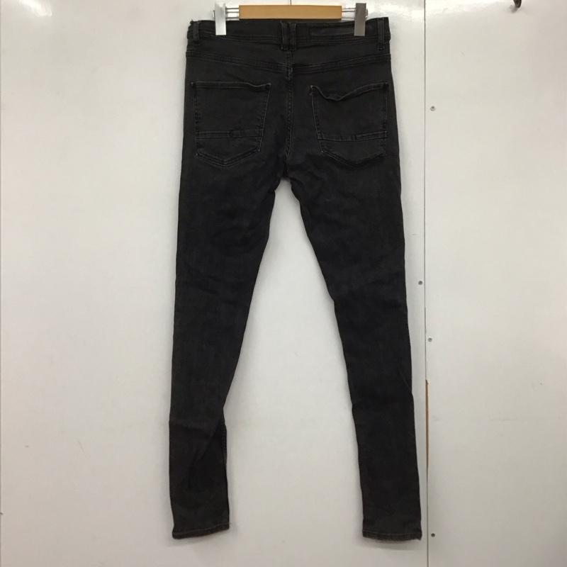 ザラメン ZARA MAN パンツ デニム、ジーンズ デニムパンツ スリムパンツ カジュアルパンツ ストレッチパンツ 42インチ 無地 黒 / ブラック /  メンズ USED 古着 中古 10143233