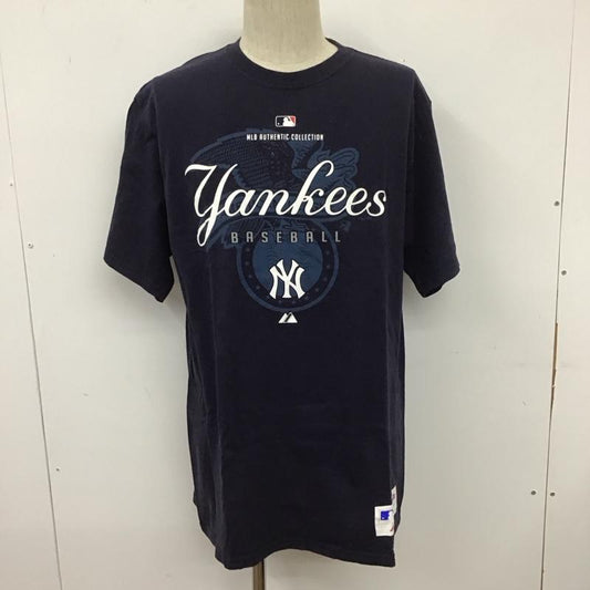 マジェスティック MAJESTIC Tシャツ 半袖 半袖カットソー プリントTシャツ クルーネックカットソー M プリント 紺 / ネイビー /  メンズ USED 古着 中古 10111139