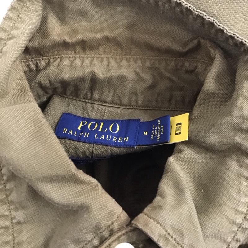 ポロラルフローレン POLO RALPH LAUREN シャツ、ブラウス 長袖 ボタンダウン コットン M ワンポイント カーキ / カーキ /  メンズ USED 古着 中古 10122989
