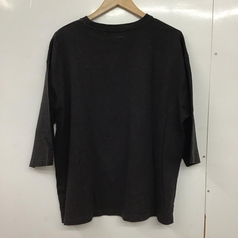 ローリーズファーム LOWRYS FARM Tシャツ 七分袖 FREE 無地 X ロゴ、文字 黒 / ブラック /  レディース USED 古着 中古 10150917