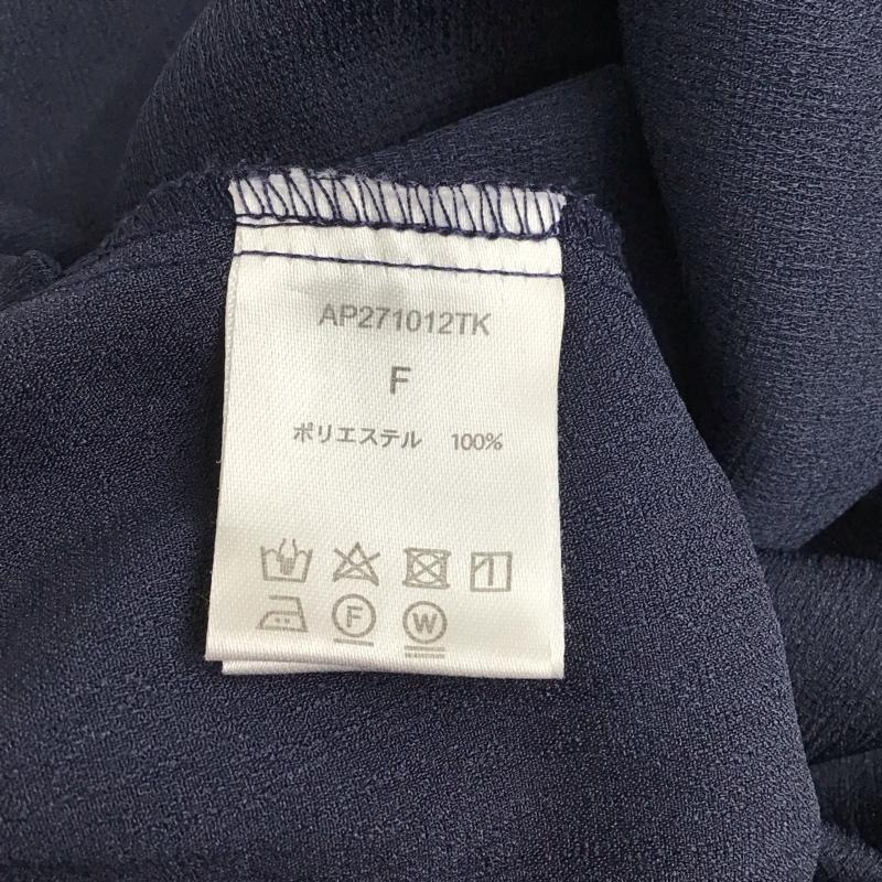 アパートバイローリーズ apart by lowrys ワンピース ロングスカート AP271012TK Vネック 半袖 FREE 無地 紺 / ネイビー /  レディース USED 古着 中古 10115502