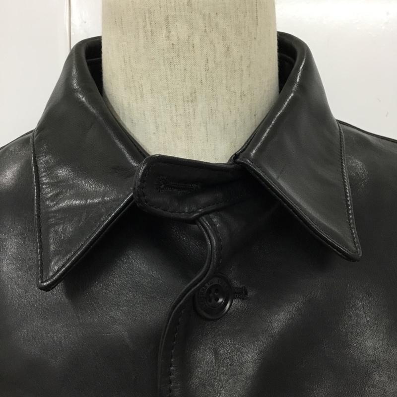 ワイツーレザー Y 2LEATHER ジャケット、上着 ジャケット、ブレザー シングルレザージャケット カジュアルジャケット アウター 38 無地 黒 / ブラック /  メンズ USED 古着 中古 10109513
