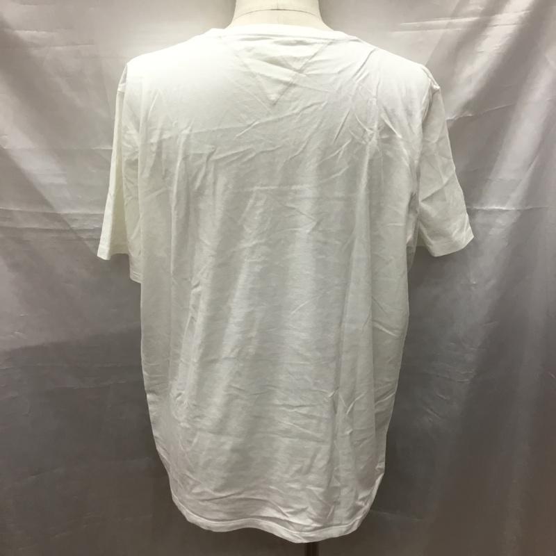 トミーヒルフィガー TOMMY HILFIGER Tシャツ 半袖 Vネック XXL ワンポイント 白 / ホワイト /  メンズ USED 古着 中古 10117175