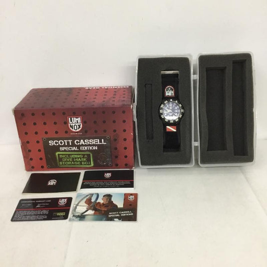 ルミノックス LUMINOX 腕時計 アナログ（クォーツ式） 3954 Luminox Navy Seal Watch 無地 黒 / ブラック / X 紺 / ネイビー /  メンズ USED 古着 中古 10135733