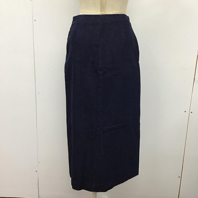 ザラ ZARA スカート ロングスカート 前スリット デニム XS 無地 インディゴ / インディゴ /  レディース USED 古着 中古 10121523