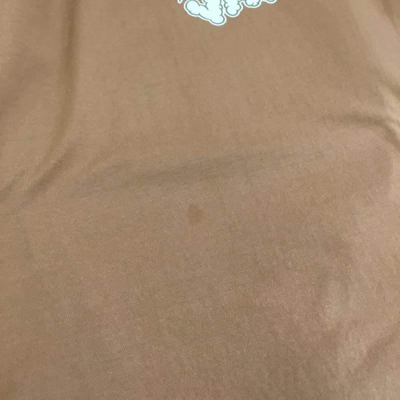 バンズ VANS Tシャツ 長袖 VANS OFF THE WALL SKATE CLASSICS LONG SLEEVE T-SHIRT-BONE BROWN L ロゴ、文字 X プリント 茶 / ブラウン /  メンズ USED 古着 中古 10127554