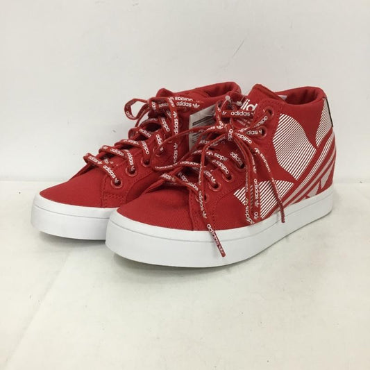 アディダス adidas スニーカー スニーカー BC0413 COURTVANTAGE HEEL TREFOIL 22.5cm 22.5cm ロゴ、文字 赤 / レッド / X 白 / ホワイト /  レディース USED 古着 中古 10149453