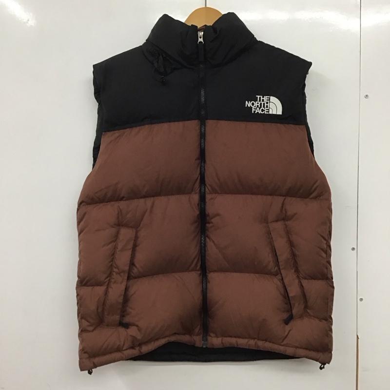 ザノースフェイス THE NORTH FACE ベスト ベスト nd92338 ヌプシベスト ジップアップベスト XL ロゴ、文字 黒 / ブラック / X 茶 / ブラウン /  メンズ USED 古着 中古 10144983