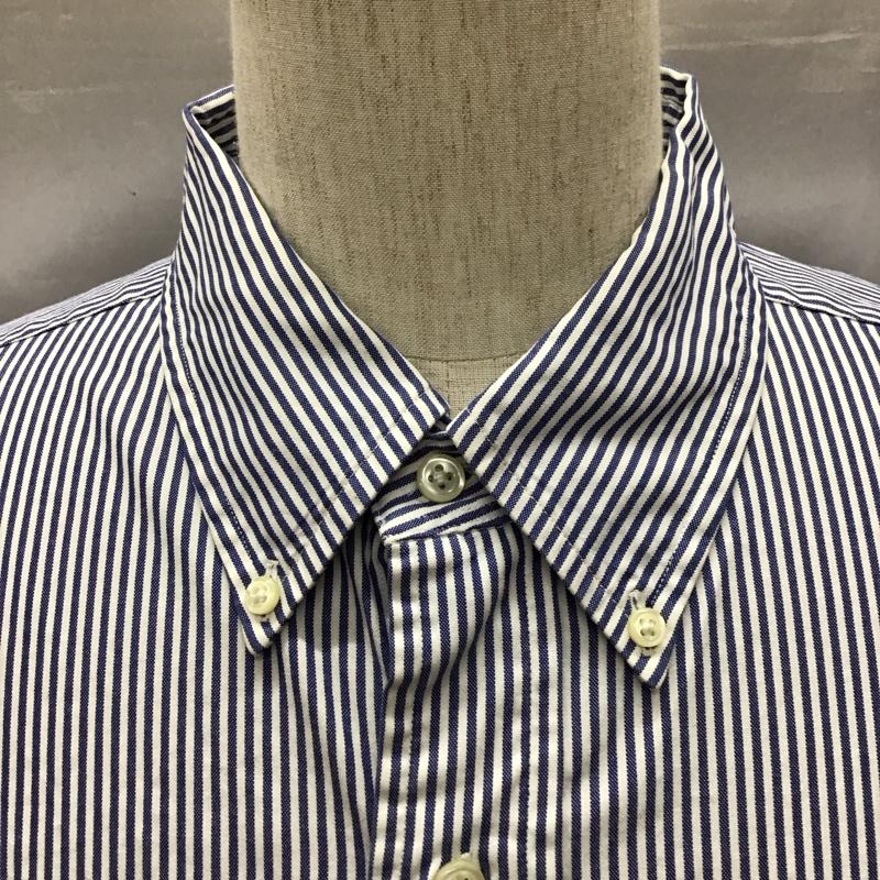ラルフローレン RALPHLAUREN シャツ、ブラウス 長袖 長袖シャツ カラーシャツ ポケットシャツ 長袖カットソー ストライプシャツ ストライプ 白 / ホワイト / X 青 / ブルー /  メンズ USED 古着 中古 10118544