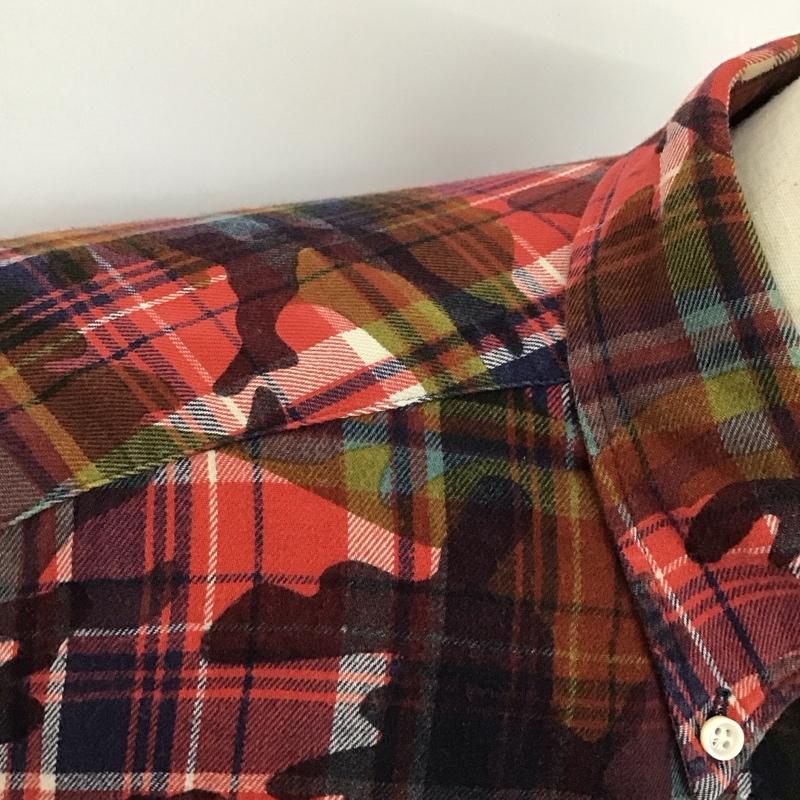 ソフネット SOPHNET. シャツ、ブラウス 長袖 長袖シャツ チェックシャツ カラーシャツ ボタンダウンシャツ L チェック マルチカラー / マルチカラー /  メンズ USED 古着 中古 10124918