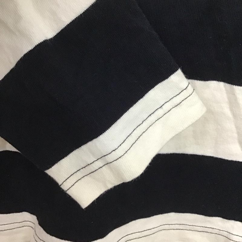 アベイシングエイプ A BATHING APE カットソー 長袖 長袖カットソー ボーダー スクエアーネック L ボーダー柄 白 / ホワイト / X 黒 / ブラック /  メンズ USED 古着 中古 10144487