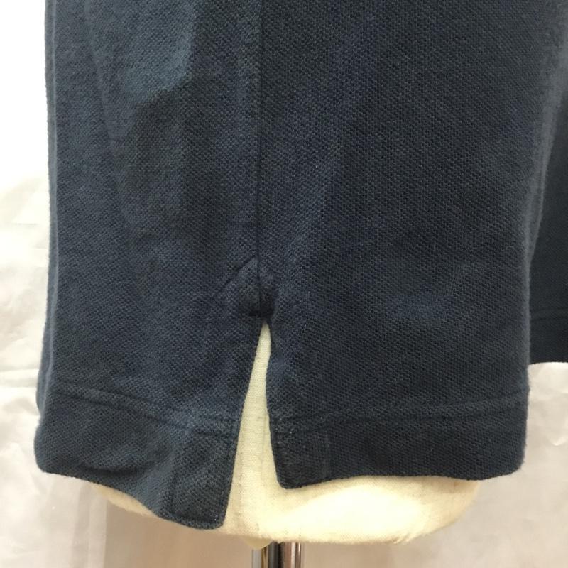 エドウィン EDWIN ポロシャツ 半袖 半袖ポロシャツ カラーシャツ 半袖カットソー L ロゴ、文字 紺 / ネイビー /  メンズ USED 古着 中古 10112290