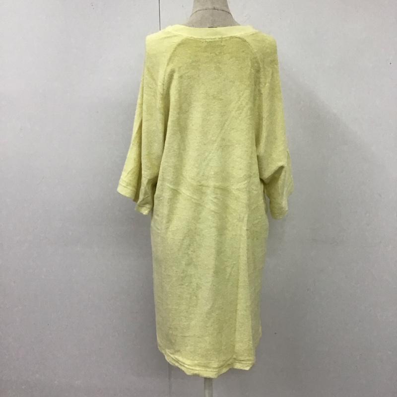 ヒステリックグラマー HYSTERIC GLAMOUR ワンピース ひざ丈スカート 半袖ワンピース クルーネックワンピース カジュアルワンピース FREE プリント 黄 / イエロー /  レディース USED 古着 中古 10117301