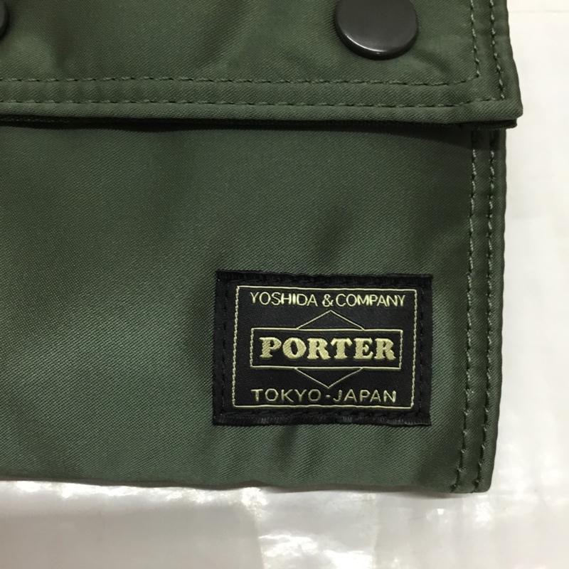 ポーター PORTER 財布 長財布 POCKET WALLET タンカー ロゴ、文字 カーキ / カーキ /  メンズ USED 古着 中古 10117150