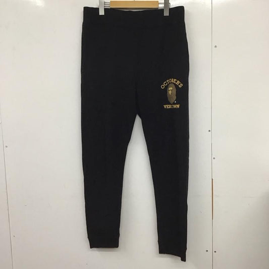 アベイシングエイプ A BATHING APE パンツ ワークパンツ、ペインターパンツ ワークパンツ ワイドパンツ カジュアルパンツ L ロゴ、文字 黒 / ブラック /  メンズ USED 古着 中古 10132705