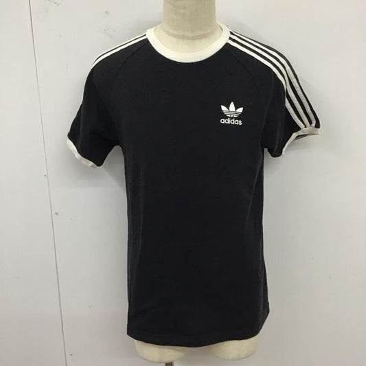 アディダス adidas Tシャツ 半袖 CW1202 3 STRIPES TEE ロゴ、文字 黒 / ブラック / X 白 / ホワイト /  メンズ USED 古着 中古 10121332